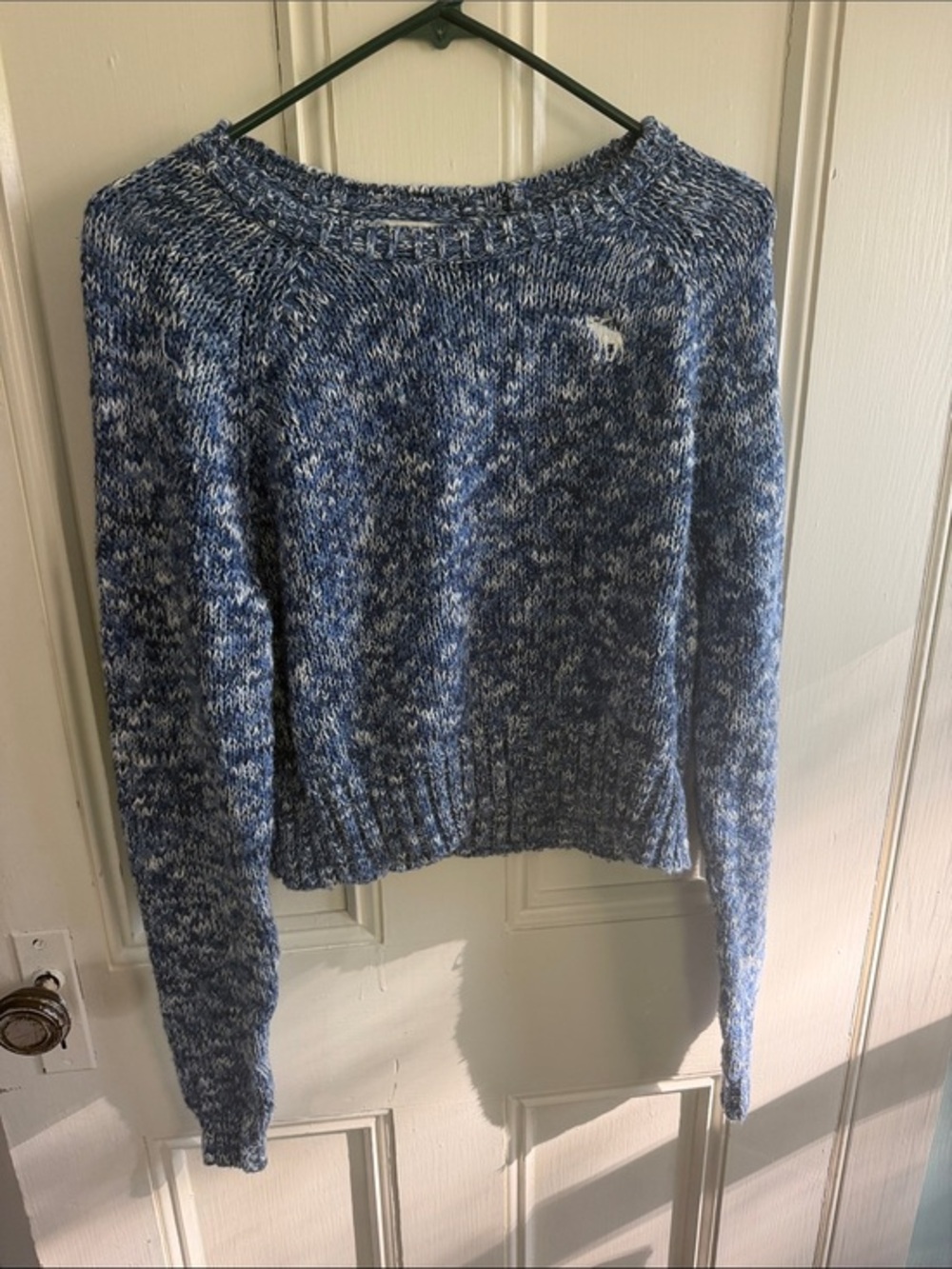 Abercrombie & Fitch Blue Marled Crewneck Sweater